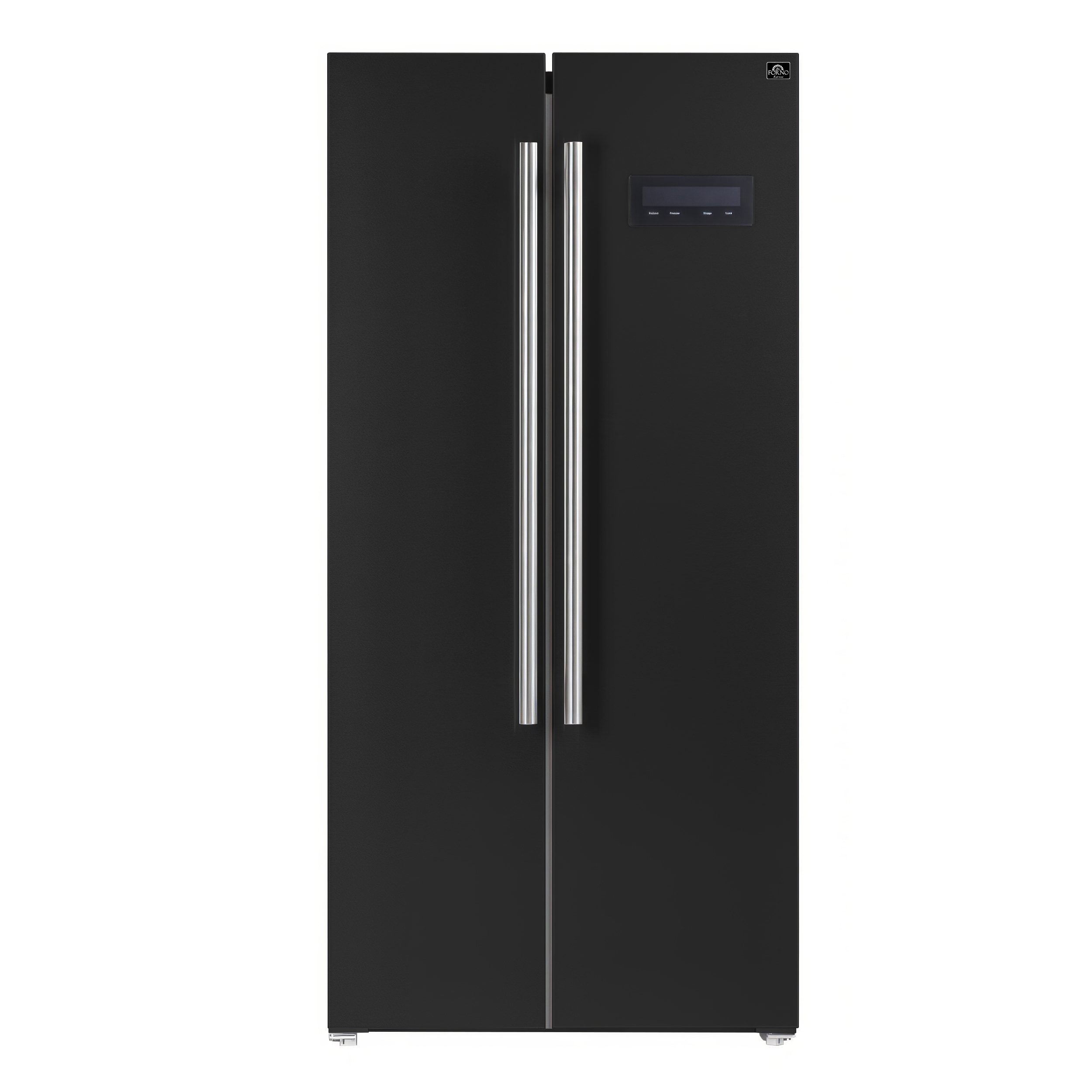 FORNO Salerno Espresso 15.62-cu ft Counter-Depth Side-by-Side Refrigerator ( Black )
