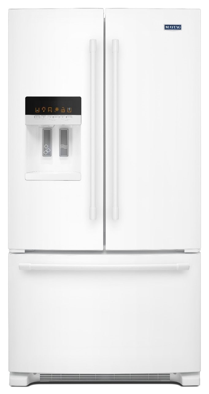 Maytag Standard-Depth 24.7-cu ft 3 -Door French Door Refrigerator with Ice Maker with Water and Ice Dispenser ( White ) ENERGY STAR Certified