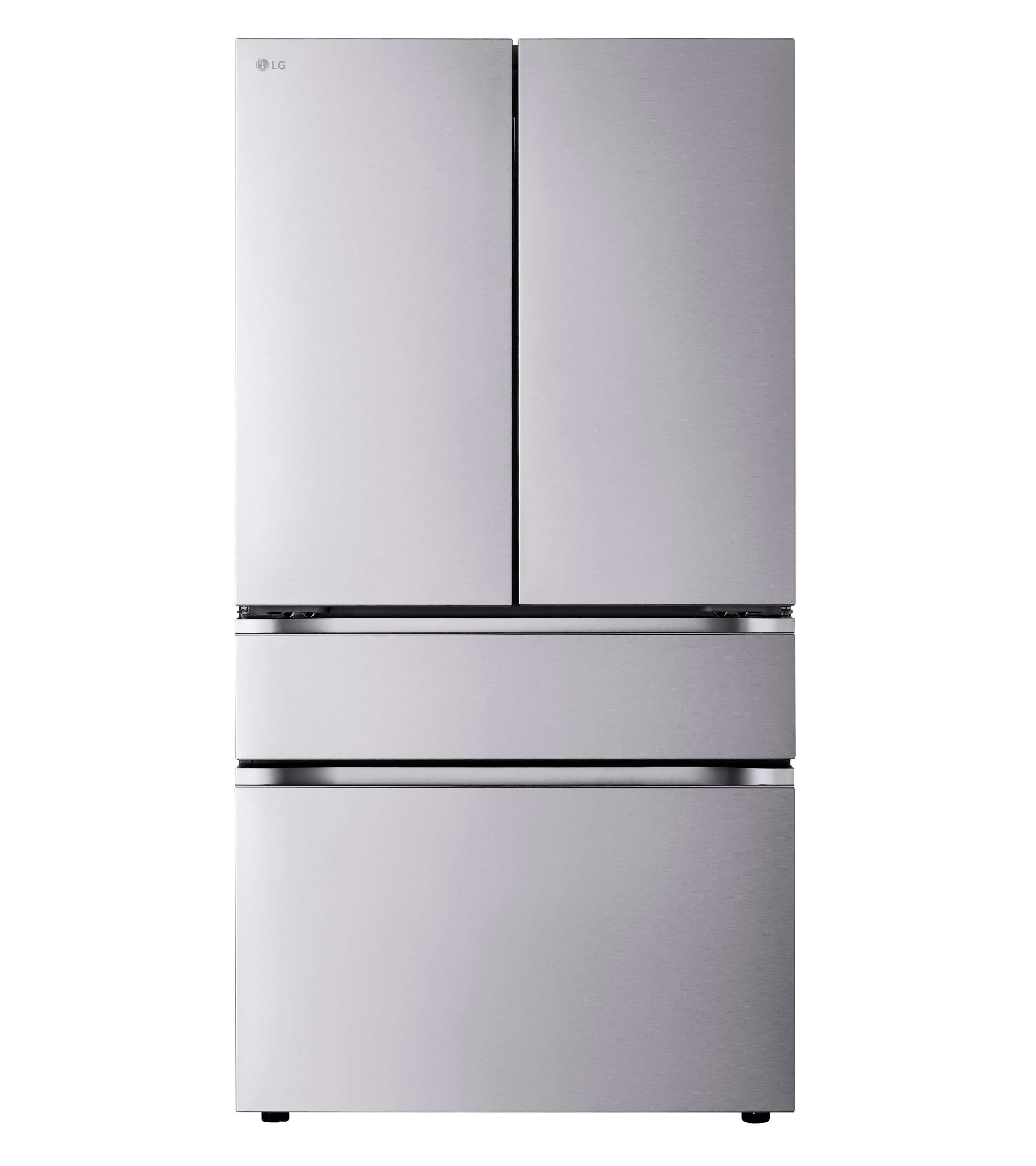LG Counter-Depth 25.5-cu ft 4 -Door Smart Compatible French Door Refrigerator with Ice Maker with Water Dispenser ( PrintProof Stainless Steel ) ENERGY STAR Certified
