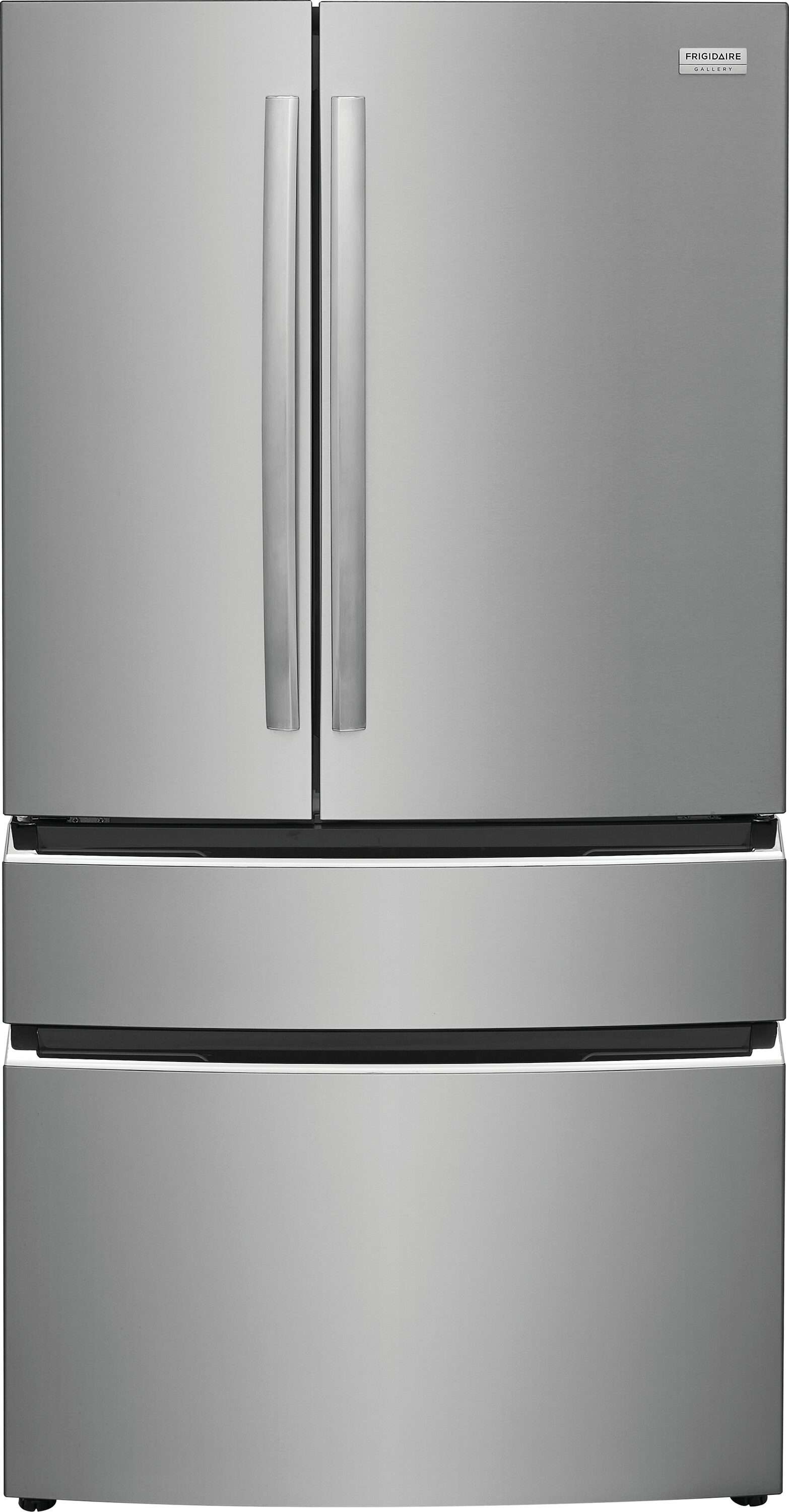 Frigidaire Gallery Counter-Depth 22.1-cu ft 4 -Door French Door Refrigerator with Ice Maker with Water Dispenser ( Fingerprint Resistant Stainless Steel ) ENERGY STAR Certified