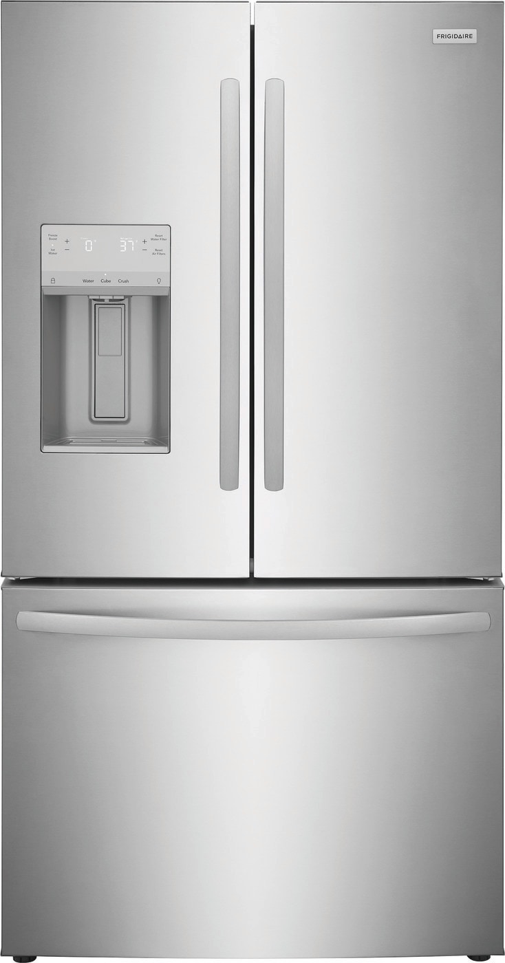 Frigidaire Counter-Depth 22.6-cu ft 3 -Door French Door Refrigerator with Ice Maker with Water and Ice Dispenser ( Stainless steel ) ENERGY STAR Certified