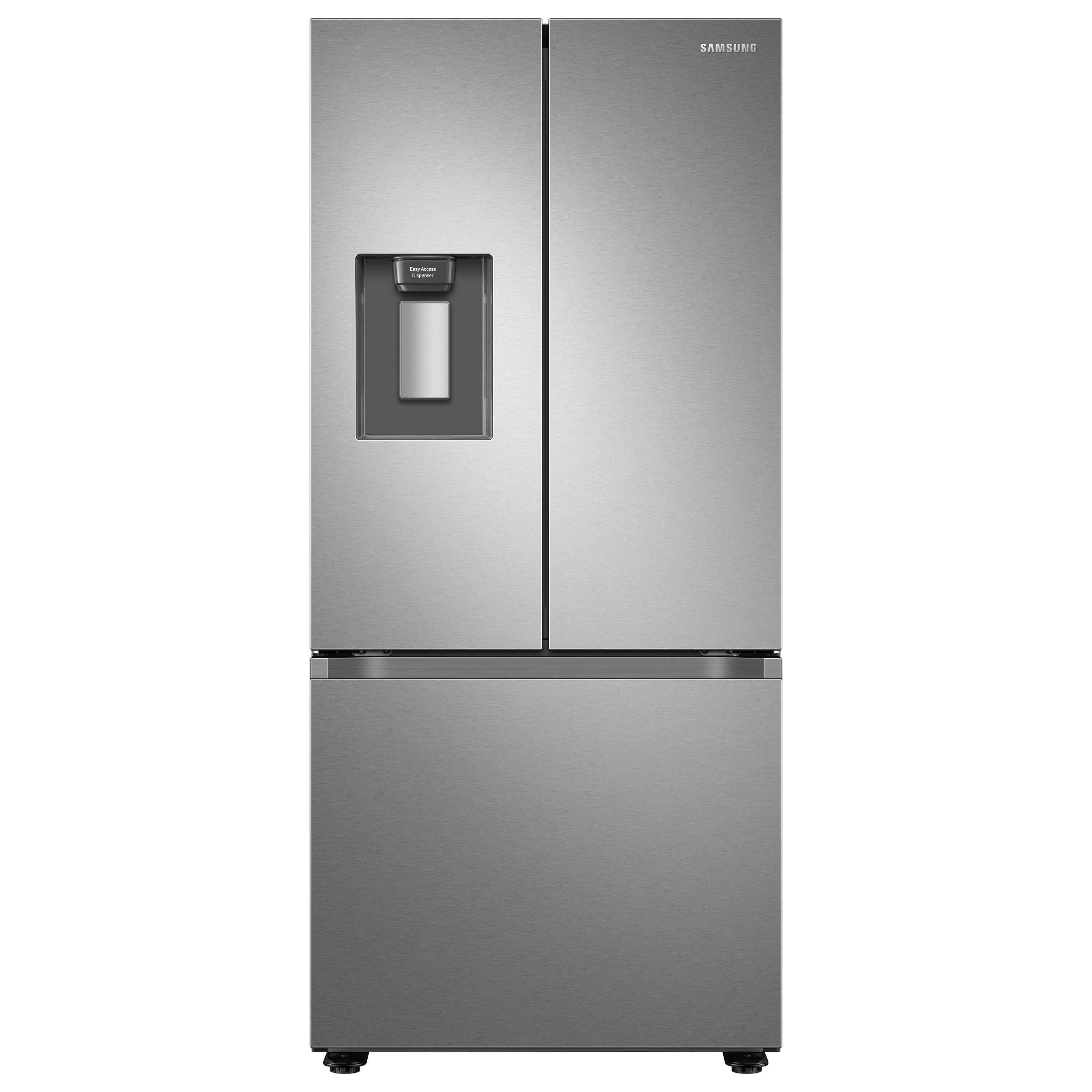 Samsung Standard-Depth 22-cu ft 3 -Door Smart Compatible French Door Refrigerator with Ice Maker with Water Dispenser ( Fingerprint Resistant Stainless Steel ) ENERGY STAR Certified