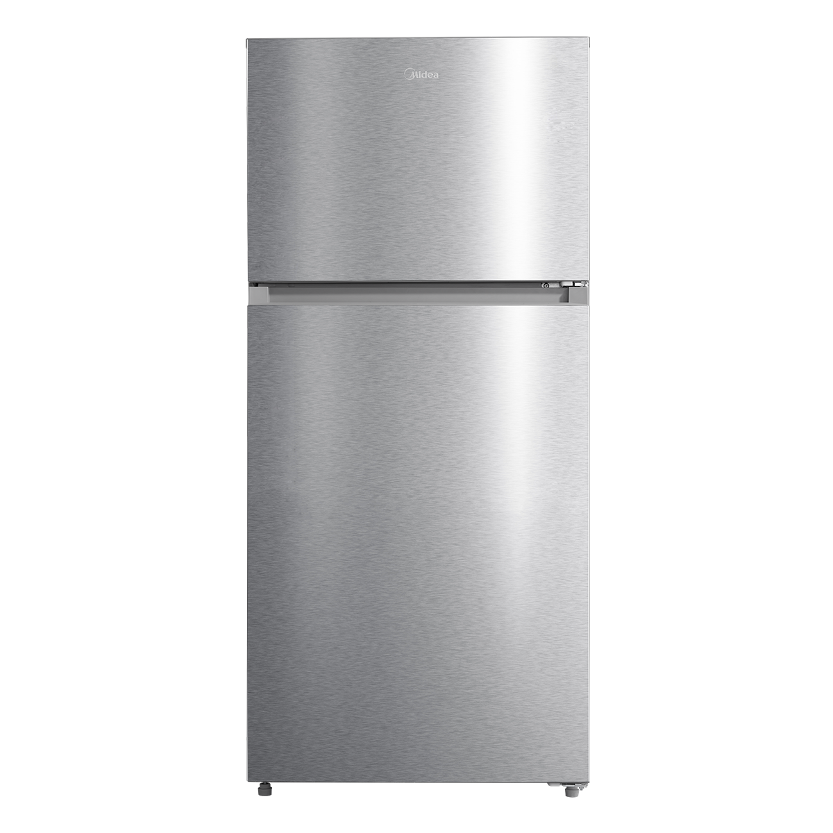 Midea Fingerprint Resistant 14.2-cu ft Counter-Depth Top-Freezer Refrigerator ( Stainless Steel ) Garage Ready ENERGY STAR Certified