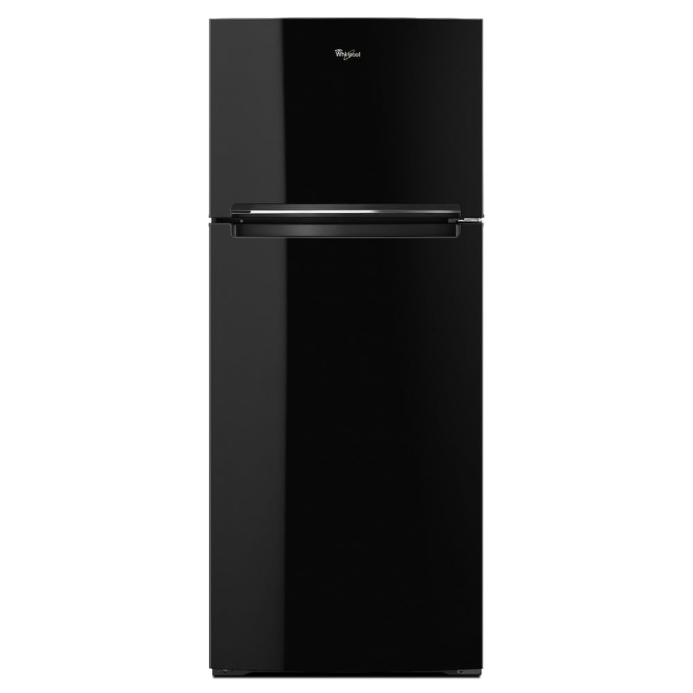 Whirlpool Flexible Storage Bin 17.6-cu ft Top-Freezer Refrigerator ( Black )