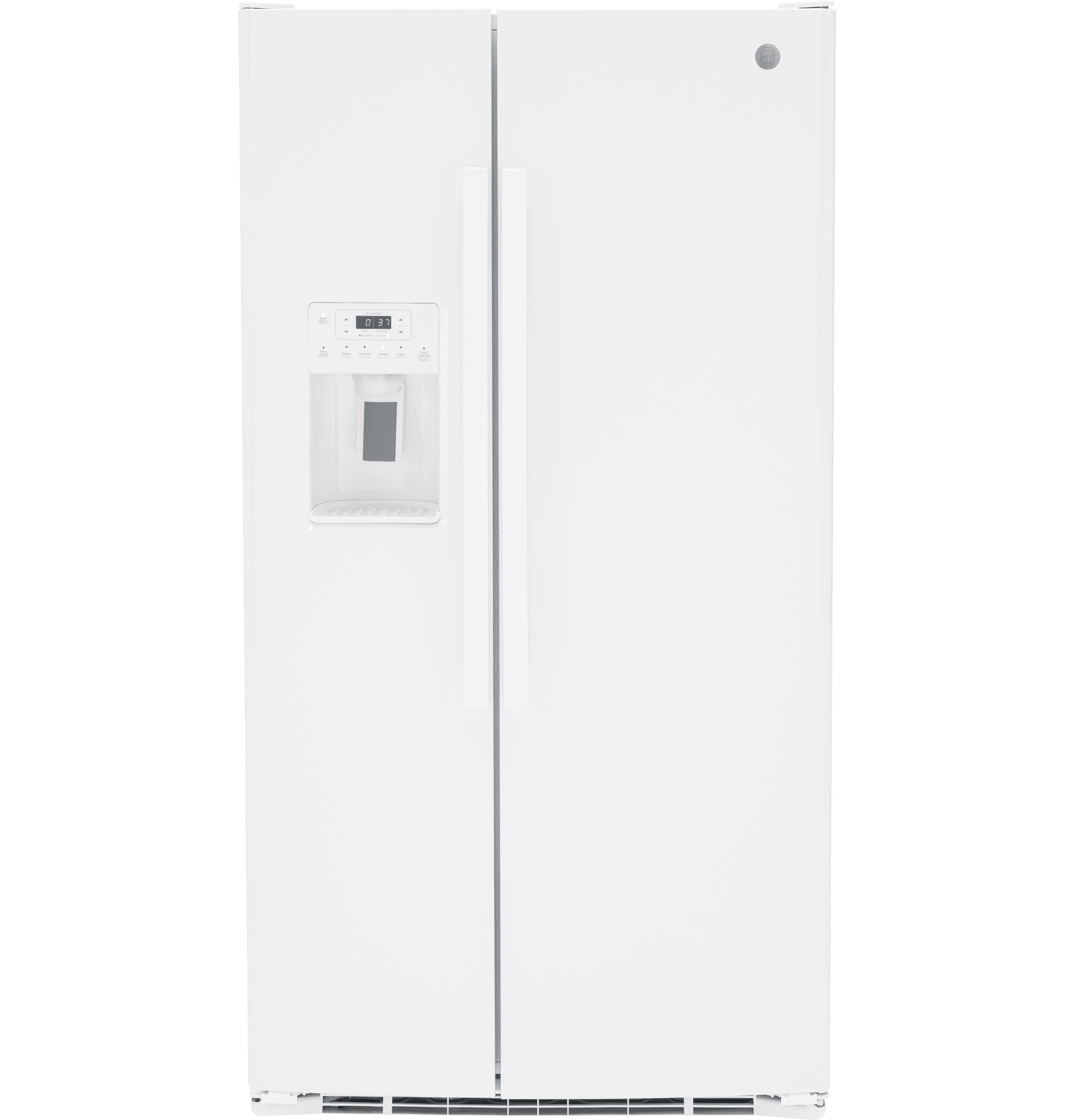 GE 25.3-cu ft Side-by-Side Refrigerator with Ice Maker ,Water and Ice Dispenser ( White )