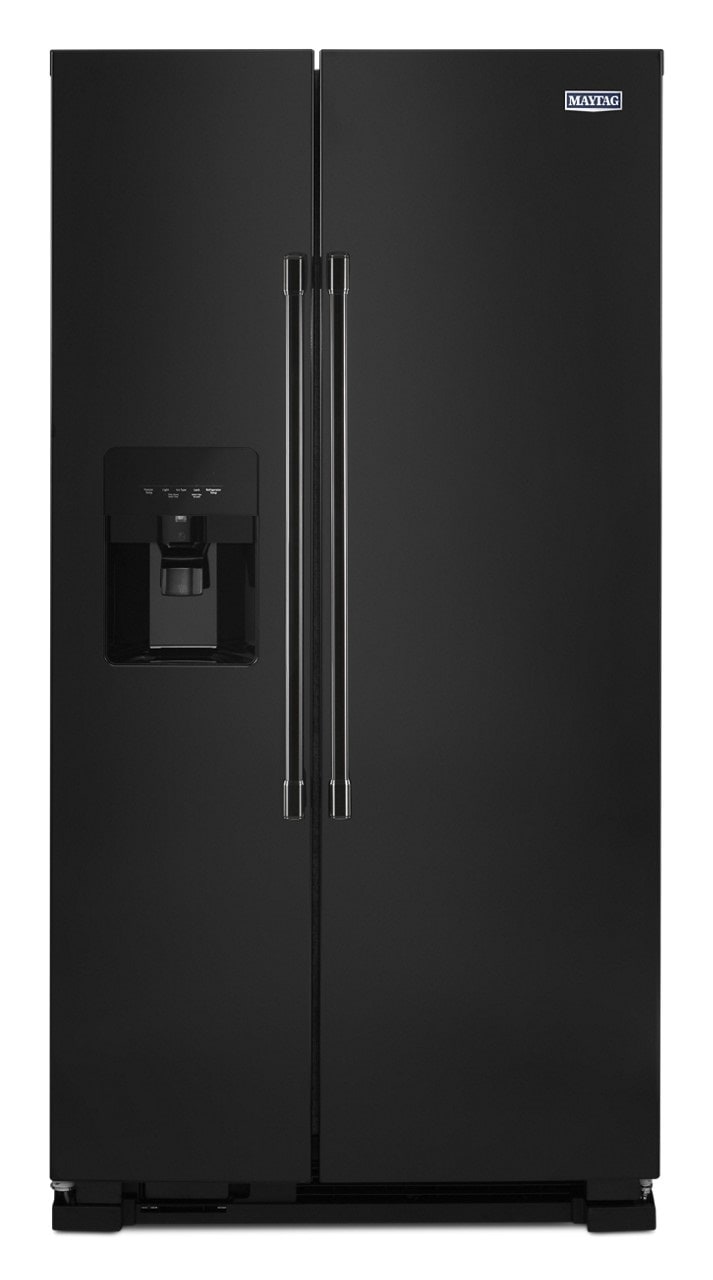 Maytag 24.5-cu ft Side-by-Side Refrigerator with Ice Maker ,Water and Ice Dispenser ( Black )